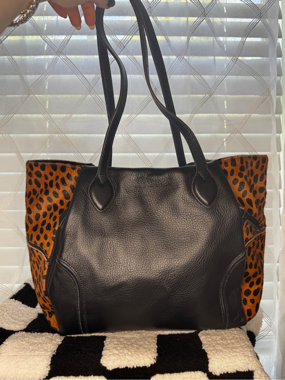 Aimee Kestenberg Chelsea Novelty Tote Leather & Leopard Calf Hair